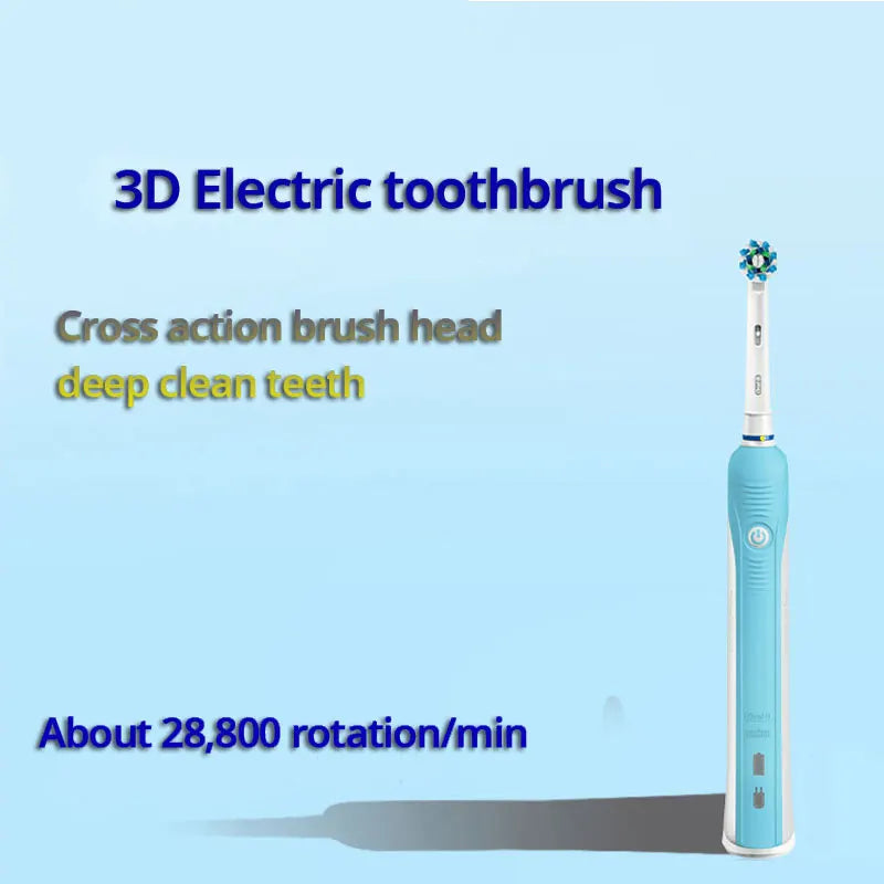 🦷 Cepillo de Dientes Eléctrico Oral-B Pro600: Blanco 3D, Cabezal Redondo y Resistente al Agua 🌟