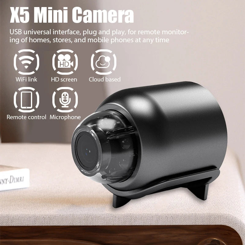 📹 X5 Mini Cámara de Seguridad 720P WiFi: ¡Protege lo que más importa desde tu hogar! 🏠✨