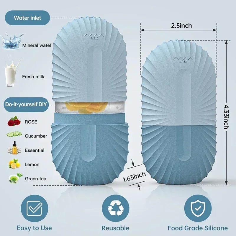 Rodillo de Hielo para Masajes Faciales – Molde de Silicona para Cuidado de la Piel ❄️✨