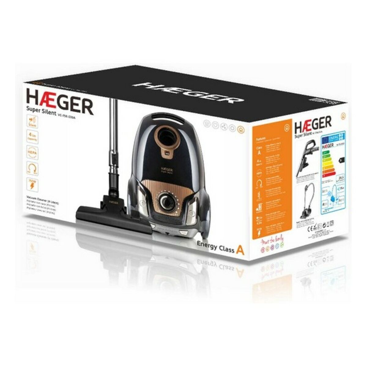 Vacuum Cleaner Haeger VC-75B.039A Black 750 W