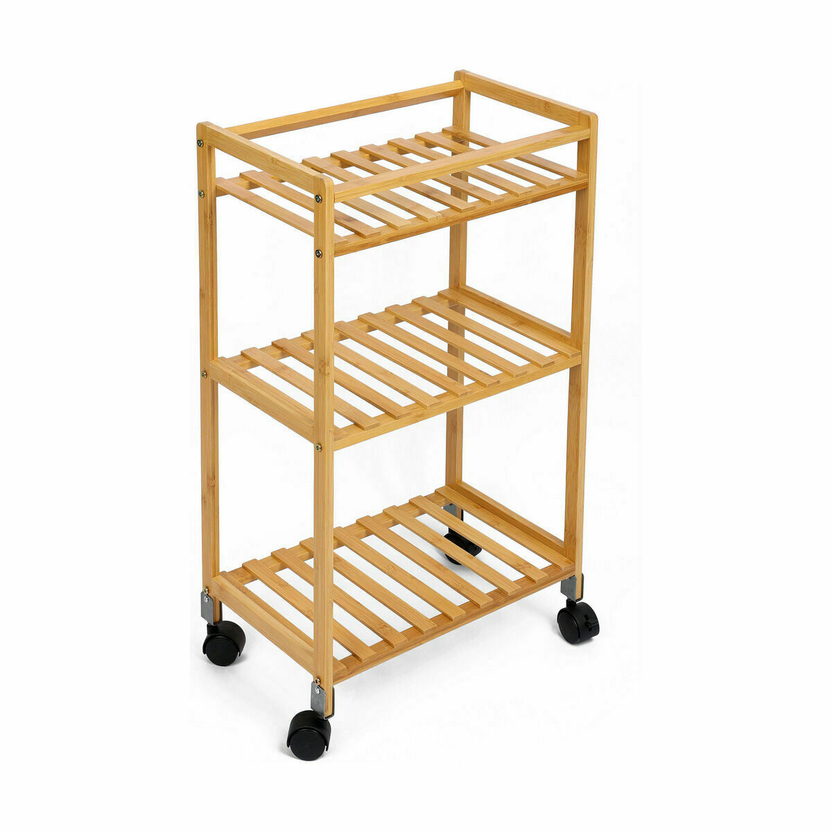 Vegetable trolley Confortime Natural Bamboo 40 x 25 x 70 cm (2 Units)