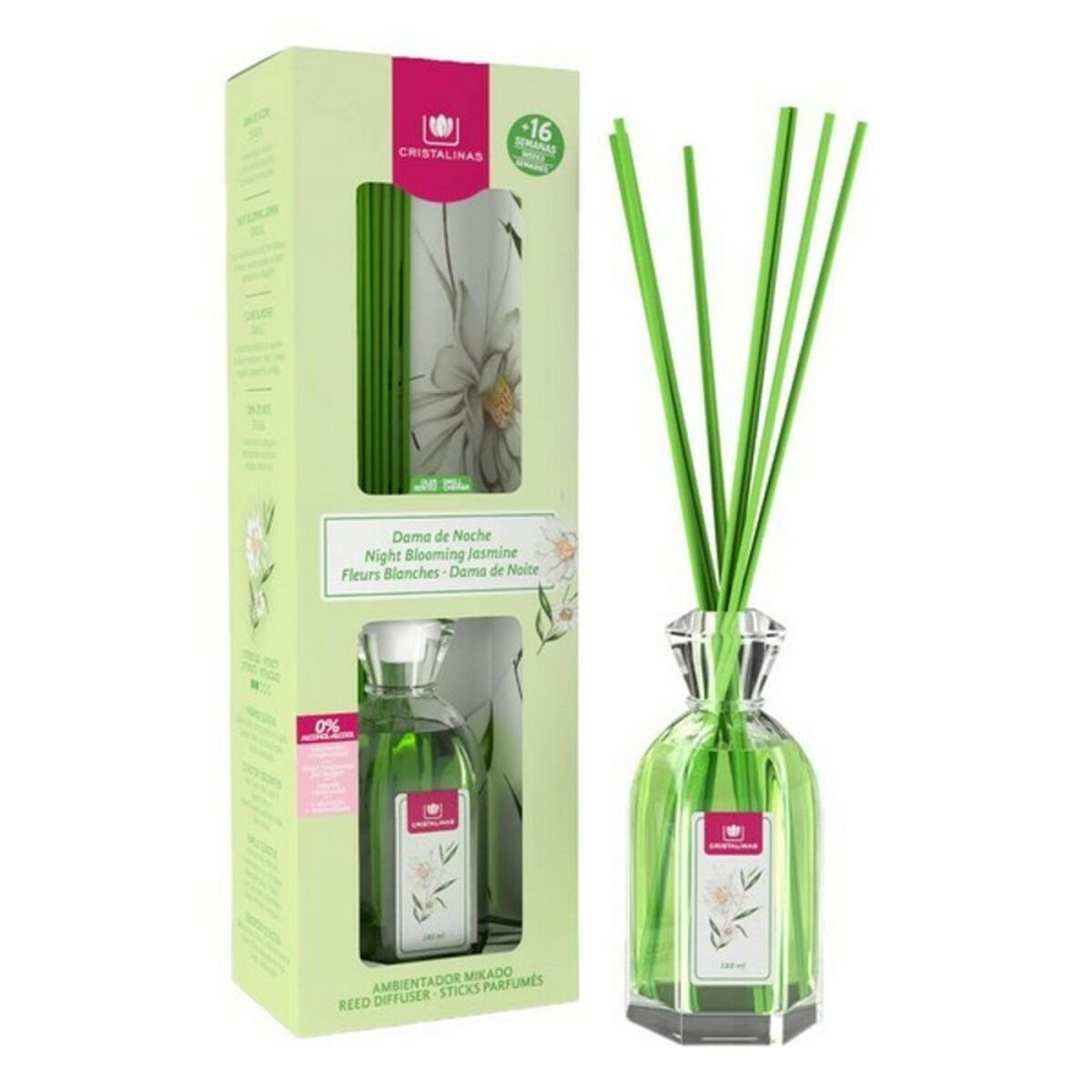 Air Freshener Night Blooming Jasmine Cristalinas Mikado 180 ml