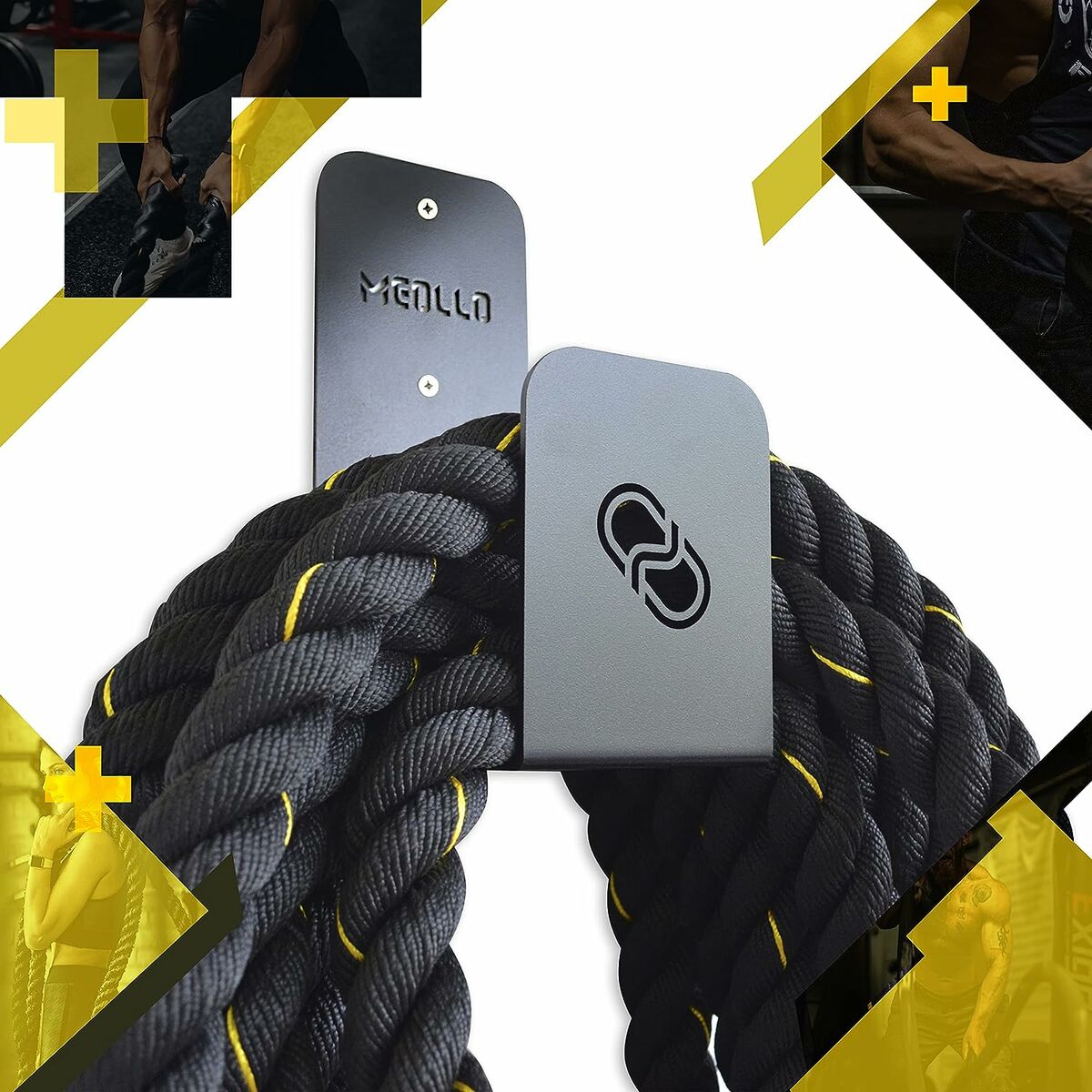 Wall Mount for Training Rope Meollo Black