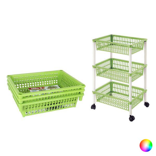 Vegetable trolley Tontarelli Detachable Plastic 3 Drawers (40 X 29 x 62 cm)