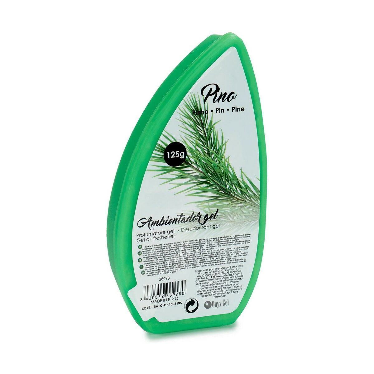 Air Freshener Gel Pinewood 125 g (12 Units)