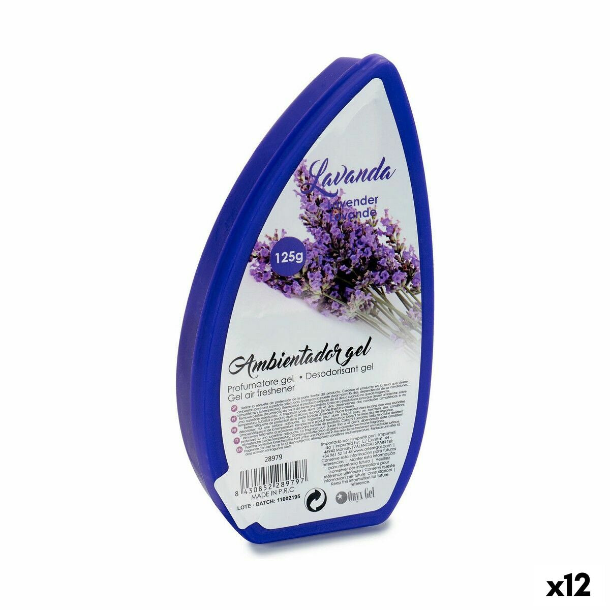 Air Freshener Gel Lavendar 125 g (12 Units)