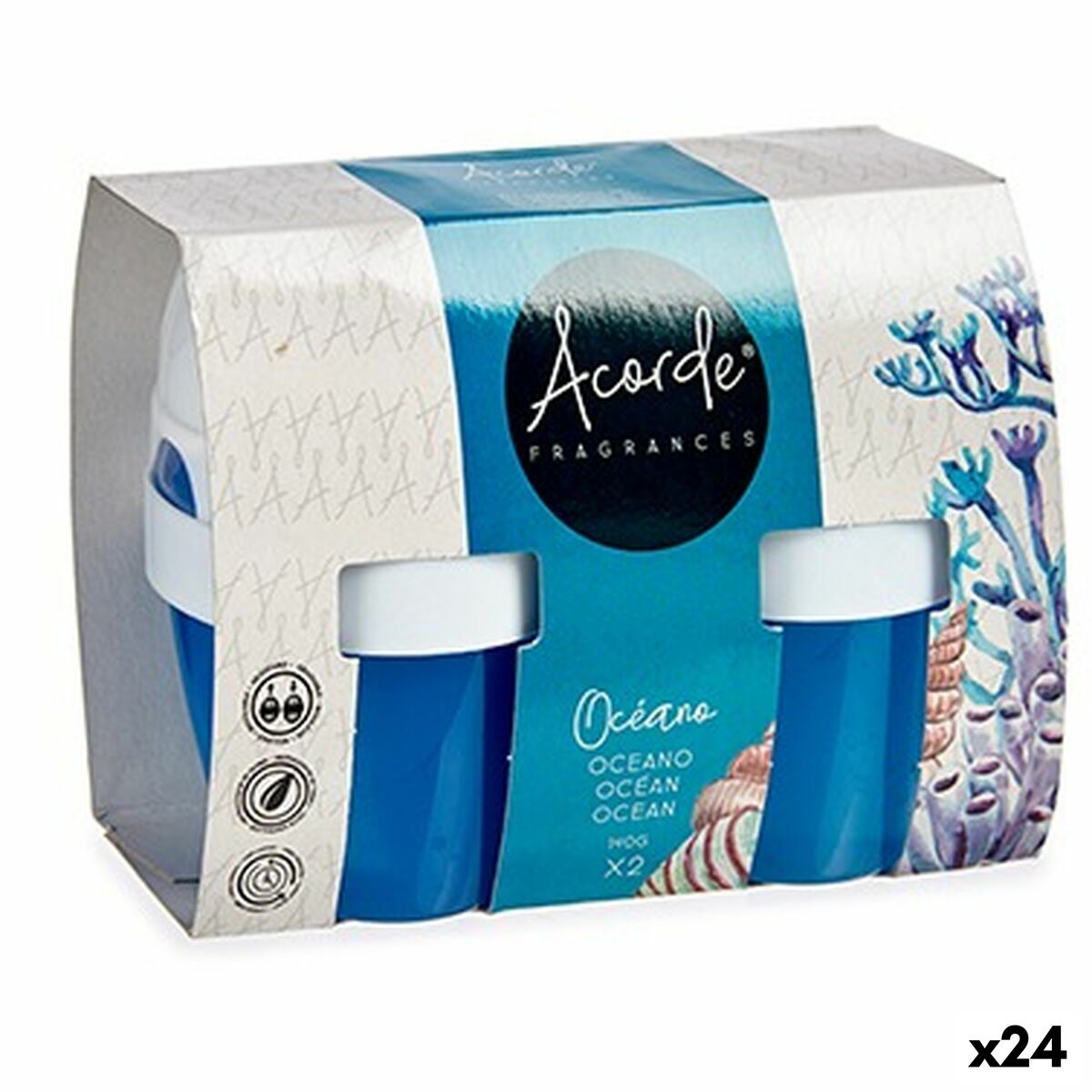 Air Freshener Set Gel Ocean (24 Units)