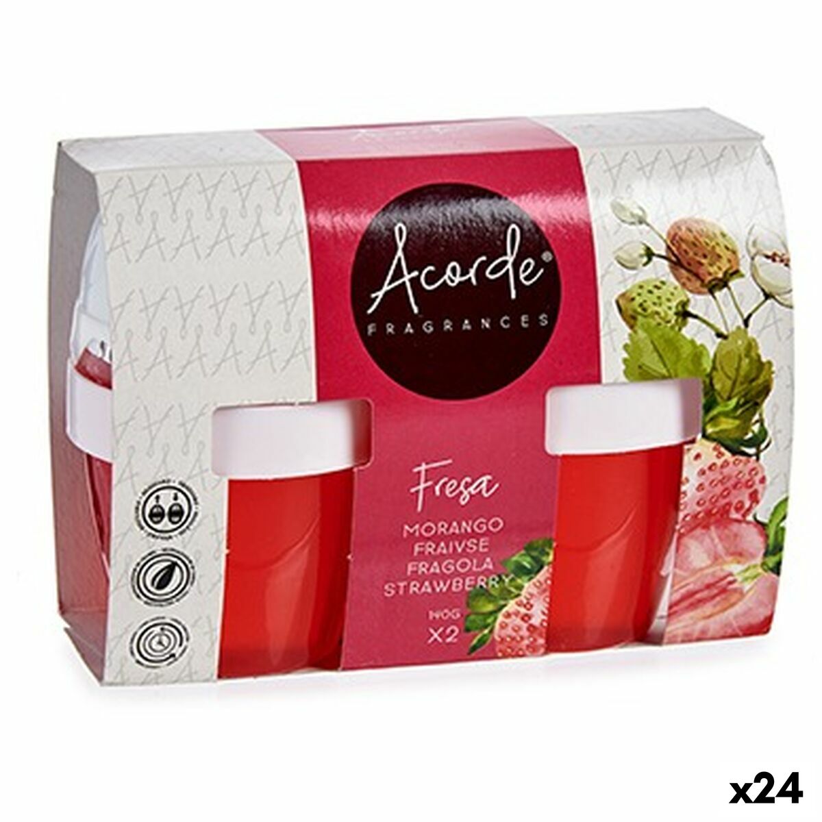 Air Freshener Set Gel Strawberry (24 Units)