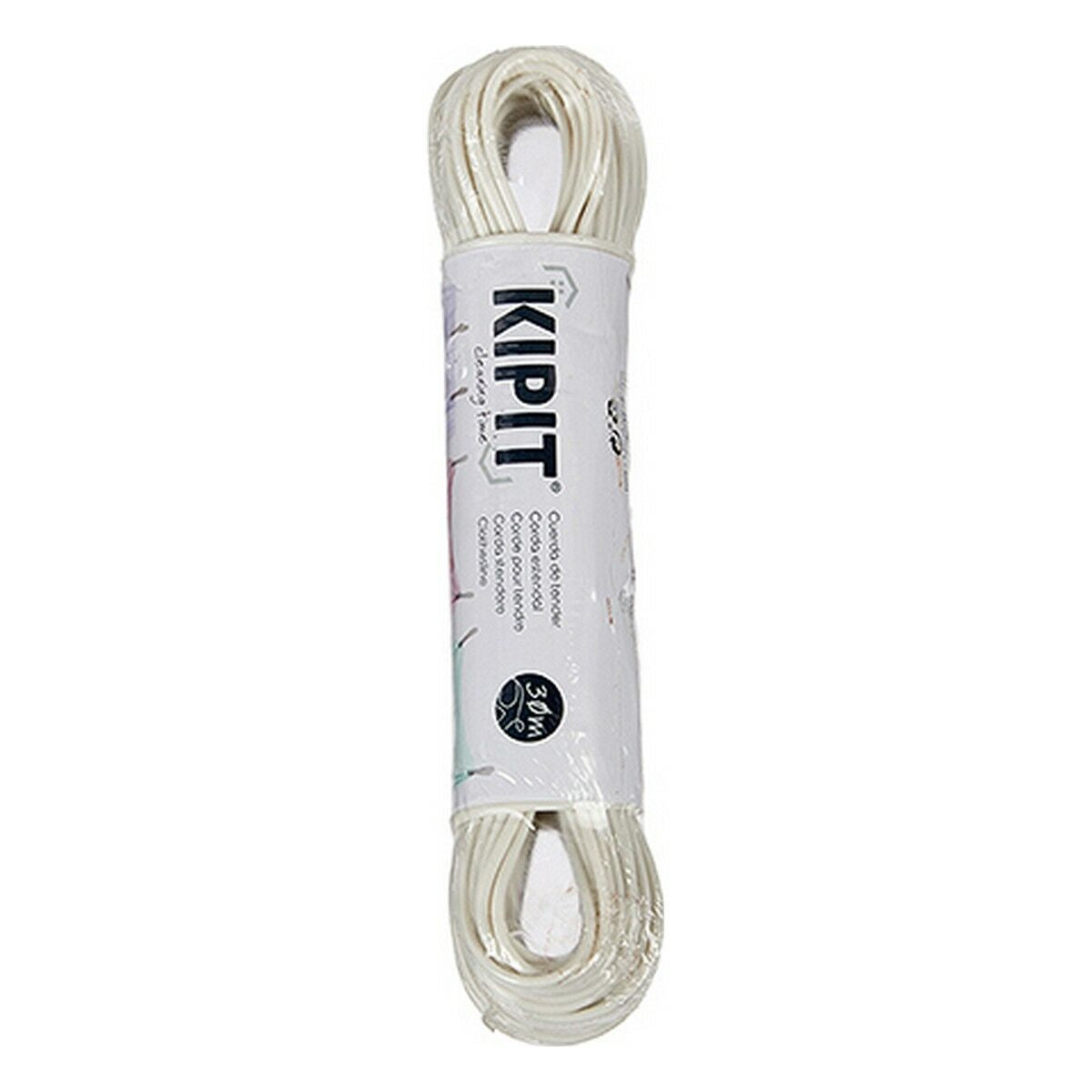 Washing Line 30 m White PVC (12 Units)