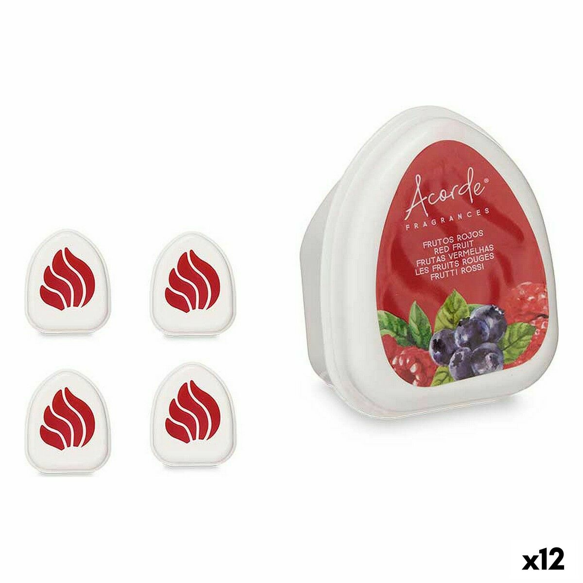 Air freshener set Red fruits 50 g (12 Units)