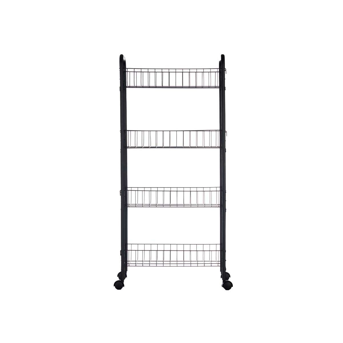 Vegetable trolley Black Metal Plastic 40,5 x 27 x 82,5 cm (4 Units)