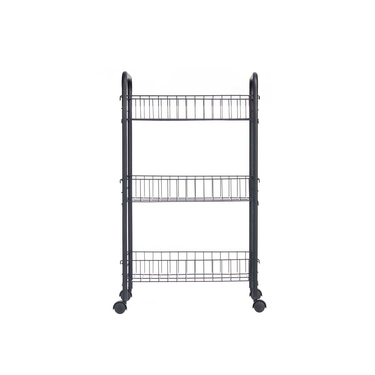 Vegetable trolley Black Metal Plastic 37 x 27 x 63 cm (4 Units)