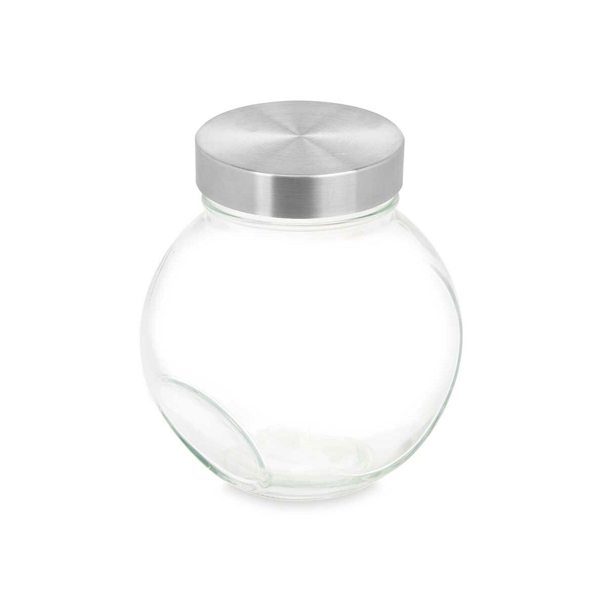 Biscuit jar Transparent Metal Glass 2,2 L (16 Units)