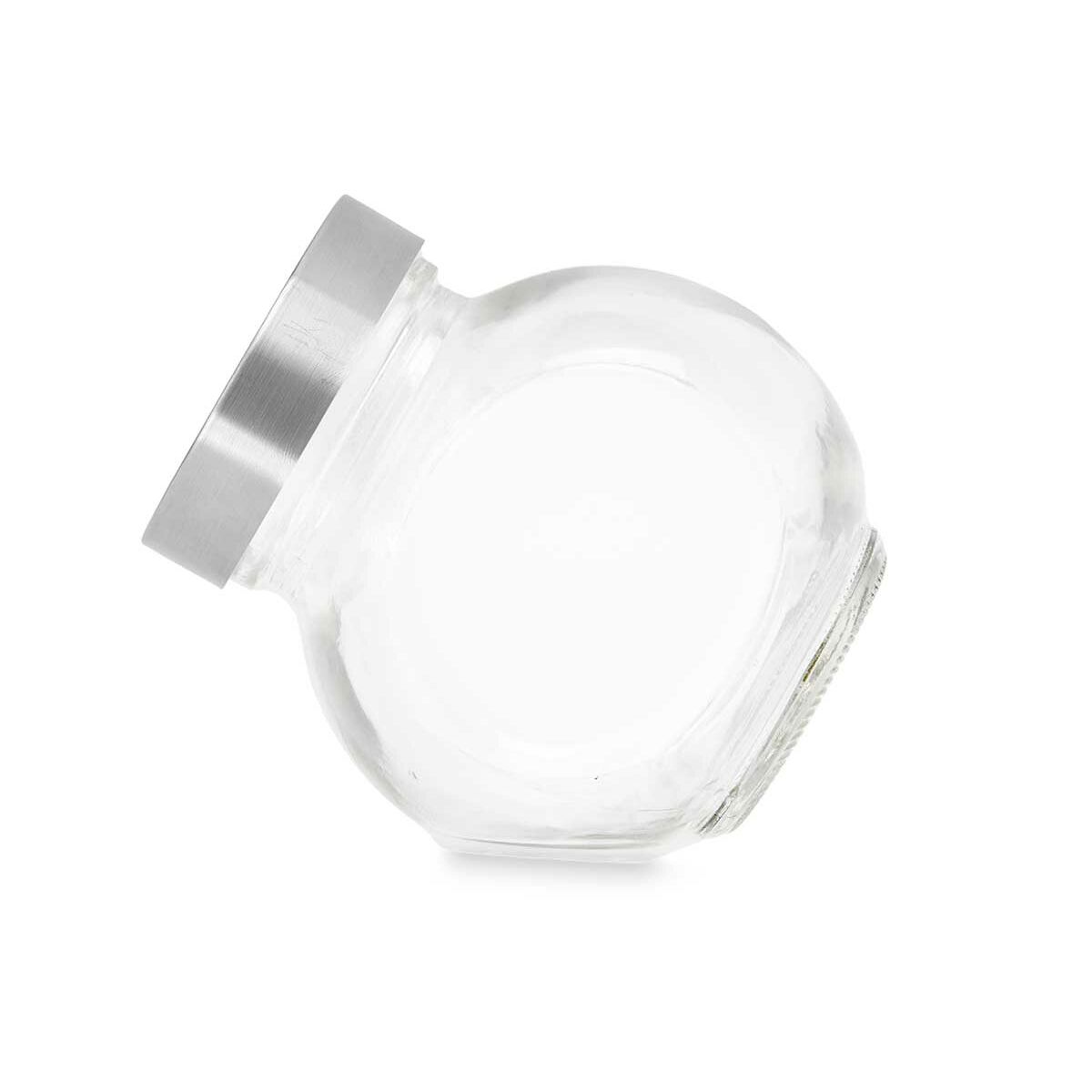 Biscuit jar Transparent Metal Glass 2,2 L (16 Units)