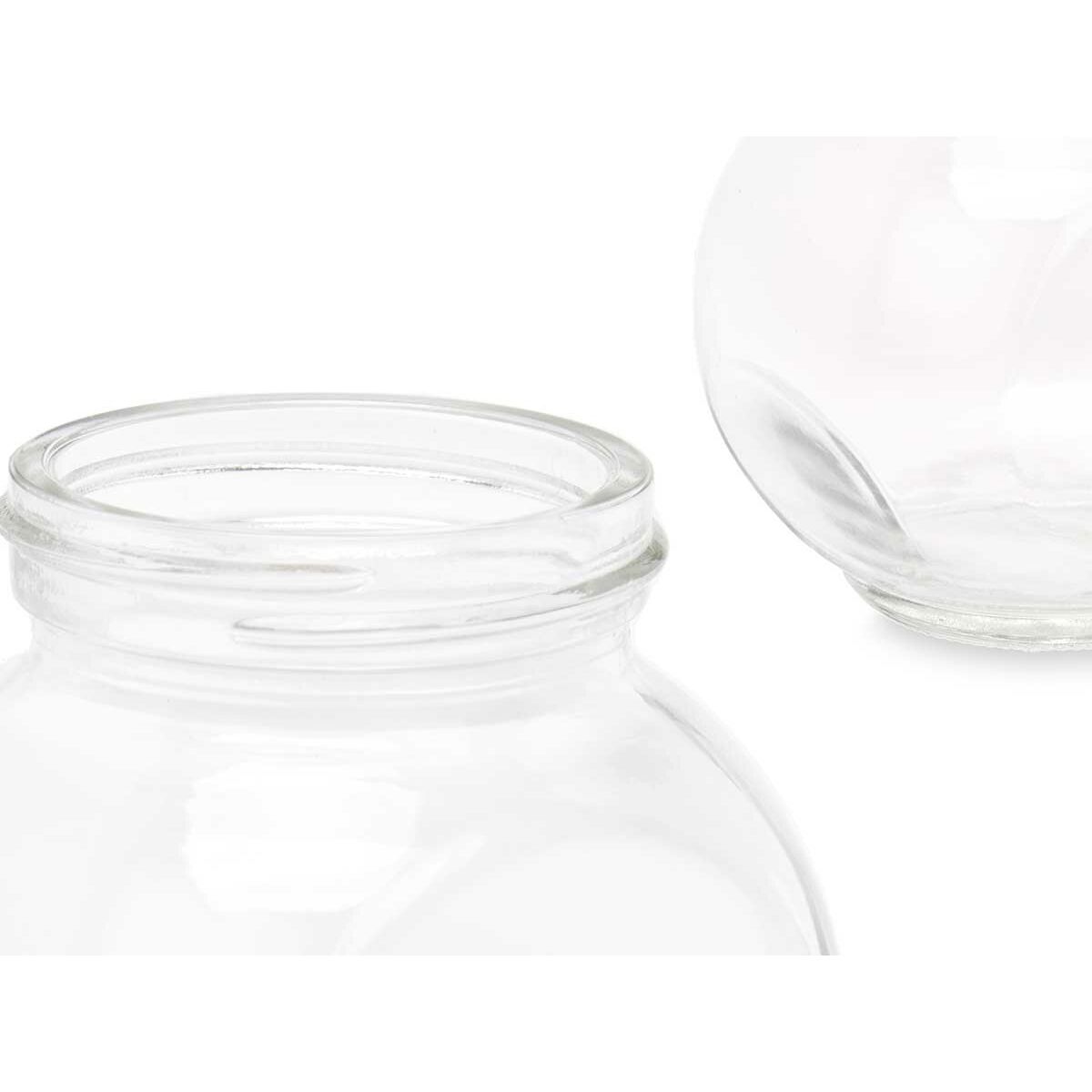 Biscuit jar Transparent Metal Glass 2,2 L (16 Units)