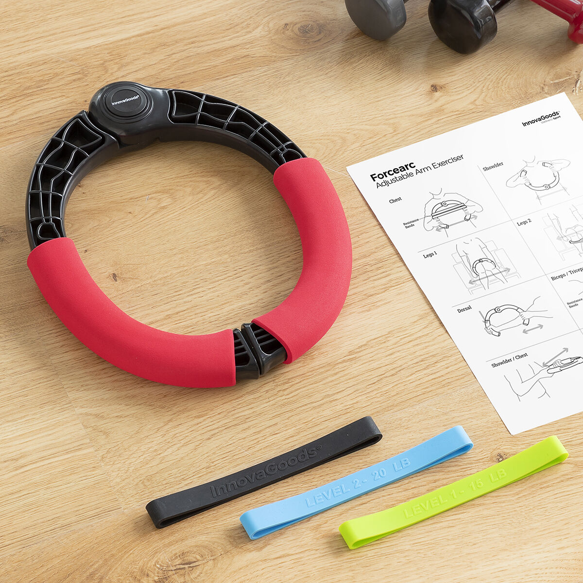 Adjustable Arm Exerciser with Resistance and Exercise Guide Forcearc InnovaGoods (Refurbished B)